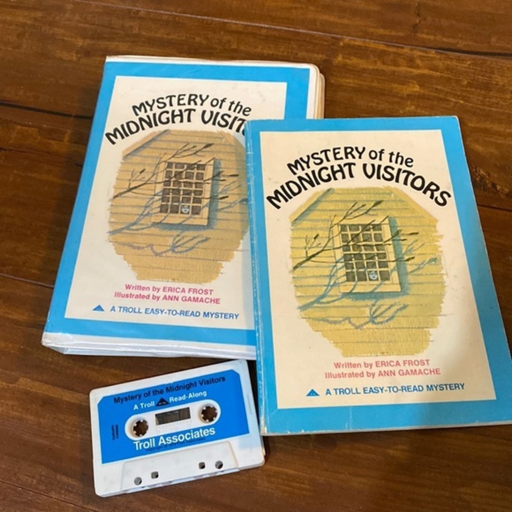 Vintage Mystery of the Midnight Visitors Book & Cassette Read Along